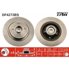 DF4272BS TRW Гальмівний диск