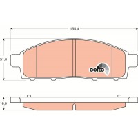 GDB3435 TRW Комплект гальмівних колодок дисковий гальм