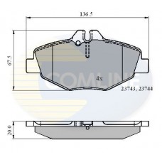 CBP01209 COMLINE Комплект гальмівних колодок дисковий гальм