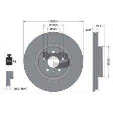 BDS2187HC BENDIX Braking Гальмівний диск