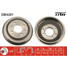 DB4201 TRW Гальмівний барабан