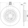 8DD 355 133-451 HELLA PAGID Гальмівний диск