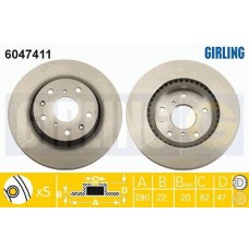 6047411 GIRLING Гальмівний диск