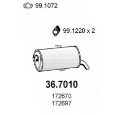 36.7010 ASSO Глушник вихлопних газів кінцевий