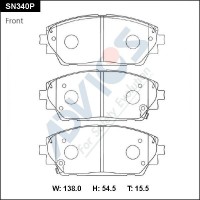 SN340P ADVICS Комплект гальмівних колодок дисковий гальм