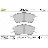 301760 VALEO Комплект гальмівних колодок дисковий гальм