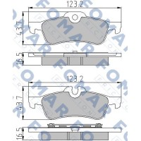 FO 800781 FOMAR Friction Комплект гальмівних колодок дисковий гальм