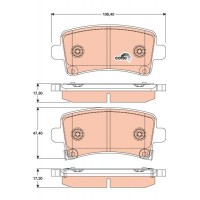 GDB1784 TRW Комплект гальмівних колодок дисковий гальм