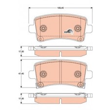 GDB1784 TRW Комплект гальмівних колодок дисковий гальм