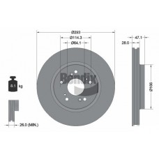 BDS1284 BENDIX Braking Гальмівний диск