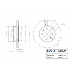 HD002 HOLA Гальмівний диск