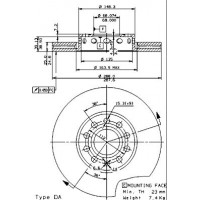 09.5745.21 BREMBO Гальмівний диск