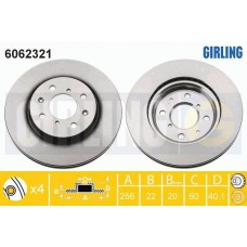 6062321 GIRLING Гальмівний диск