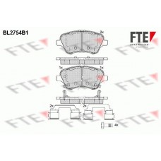BL2754B1 FTE Комплект гальмівних колодок дисковий гальм