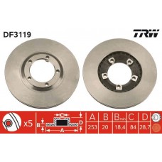 DF3119 TRW Гальмівний диск
