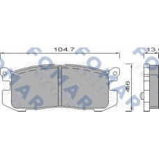 FO 420581 FOMAR Friction Комплект гальмівних колодок дисковий гальм
