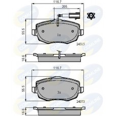 CBP11601 COMLINE КомплеК т гальмівних колодок, дискове гальмо
