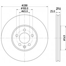 8DD 355 104-331 HELLA Гальмівний диск