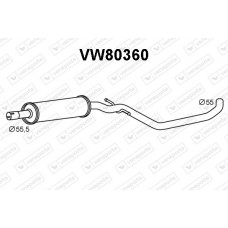 VW80360 VENEPORTE Середній глушник вихлопних газів
