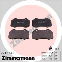 24162.150.1 ZIMMERMANN КомплеК т гальмівних колодок, дискове гальмо