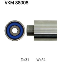 VKM 88008 SKF Паразитный / Ведущий ролик, Зубчастий ремінь