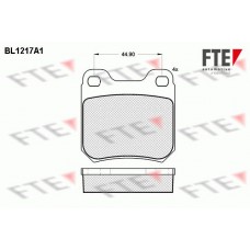BL1217A1 FTE КомплеК т гальмівних колодок, дискове гальмо