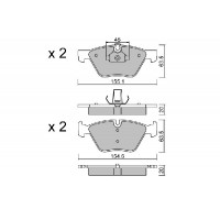BPBM-1007 AISIN Комплект гальмівних колодок дисковий гальм