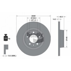 BDS1116 BENDIX Braking Гальмівний диск