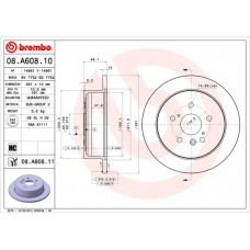 08.A608.11 BREMBO Гальмівний диск