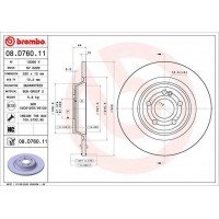 08.D760.11 BREMBO Гальмівний диск
