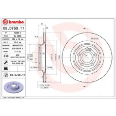 08.D760.11 BREMBO Гальмівний диск