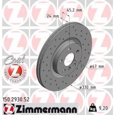 150.2930.52 ZIMMERMANN Гальмівний диск