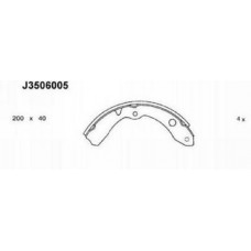 J3506005 NIPPARTS Комплект гальмівних колодок