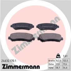 24632.170.1 ZIMMERMANN Комплект гальмівних колодок дисковий гальм