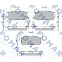 FO 916981 FOMAR Friction КомплеК т гальмівних колодок, дискове гальмо