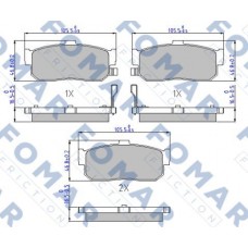 FO 916981 FOMAR Friction КомплеК т гальмівних колодок, дискове гальмо