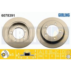 6078391 GIRLING Гальмівний диск