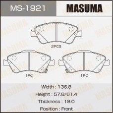 MS-1921 MASUMA Комплект гальмівних колодок