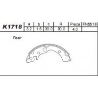 K1718 ASIMCO Комплект гальмівних колодок