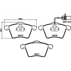 8DB 355 010-631 HELLA Комплект гальмівних колодок дисковий гальм