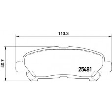 P 83 138 BREMBO Комплект гальмівних колодок дисковий гальм