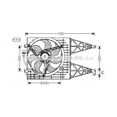 VN7513 AVA QUALITY COOLING Вентилятор охолодження двигуна