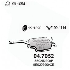 04.7052 ASSO Глушник вихлопних газів кінцевий