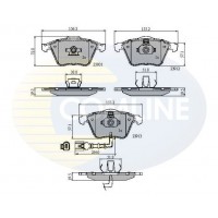 CBP11628 COMLINE КомплеК т гальмівних колодок, дискове гальмо