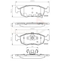 ADB32104 COMLINE Комплект гальмівних колодок дисковий гальм