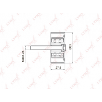 PB-3027 LYNXauto Паразитный / Ведущий ролик, Зубчастий ремінь