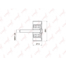 PB-3027 LYNXauto Паразитный / Ведущий ролик, Зубчастий ремінь