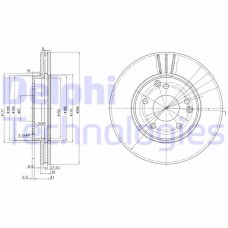 BG3240C DELPHI Гальмівний диск