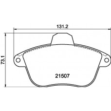 MDB1527 MINTEX КомплеК т гальмівних колодок, дискове гальмо