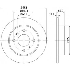 8DD 355 102-661 HELLA Гальмівний диск